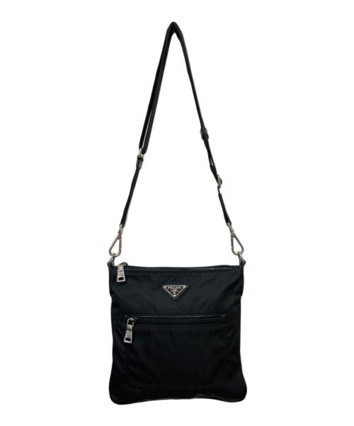 PRADA（プラダ）PRADA (プラダ) ナイロンショルダーバッグ ブラックの古着・服飾アイテム