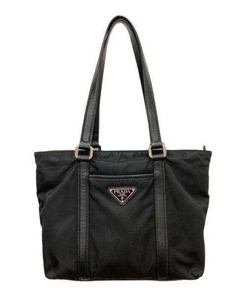 PRADA（プラダ）PRADA (プラダ) ナイロントートバッグ ブラックの古着・服飾アイテム
