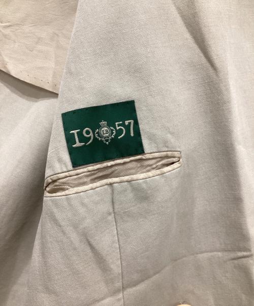 LUIGIBORRELLI LUXURY VINTAGE（ルイジ ボレッリ ラグジュアリーヴィンテージ）LUIGIBORRELLI LUXURY VINTAGE (ルイジ ボレッリ ラグジュアリーヴィンテージ) リネン混ダブルジャケット ベージュ サイズ:50の古着・服飾アイテム