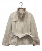 BURBERRY BLUE LABELバーバリー ブルー レーベル）の古着「アンゴラウール混ショートジャケット」｜アイボリー