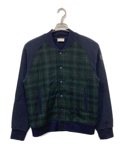 MONCLER（モンクレール）MONCLER (モンクレール) MAGLIA CARDIGAN ネイビー・ダークグリーン サイズ:Mの古着・服飾アイテム