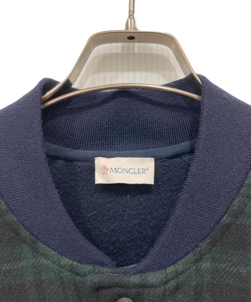 MONCLER（モンクレール）MONCLER (モンクレール) MAGLIA CARDIGAN ネイビー・ダークグリーン サイズ:Mの古着・服飾アイテム