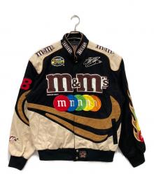 JH Design（ジェイエイチデザイン）の古着「m&m's レーシングジャケット」｜ブラック×ベージュ
