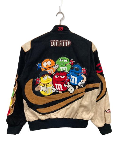 JH Design（ジェイエイチデザイン）JH DESIGN (ジェイエイチデザイン) m&m's レーシングジャケット ブラック×ベージュ サイズ:Mの古着・服飾アイテム