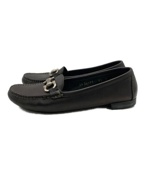 Salvatore Ferragamo（サルヴァトーレ フェラガモ）Salvatore Ferragamo (サルヴァトーレ フェラガモ) ローファー ブラック サイズ:5　1/2の古着・服飾アイテム