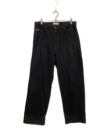 YARDSALE（ヤードセール）の古着「バギーデニムパンツ」｜ブラック