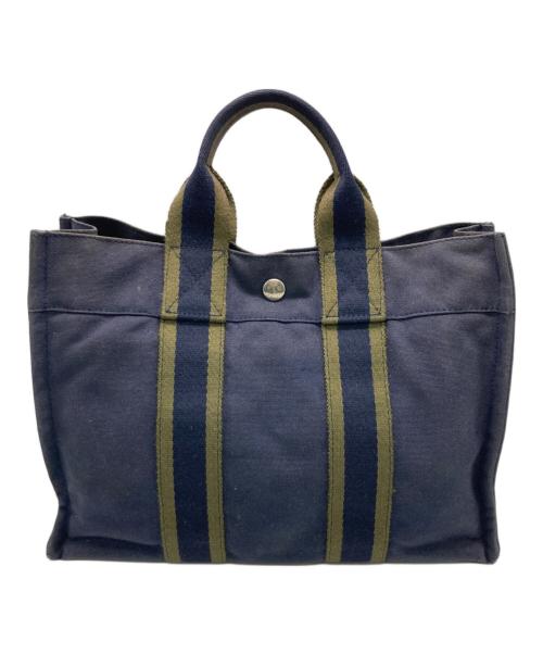 HERMES（エルメス）HERMES (エルメス) トートバッグ ネイビーの古着・服飾アイテム