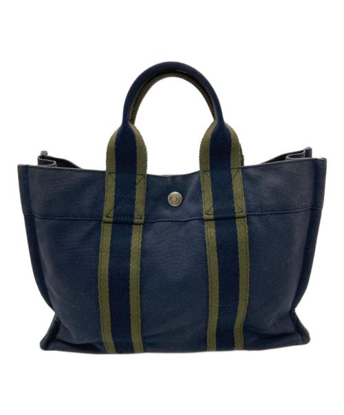 HERMES（エルメス）HERMES (エルメス) トートバッグ ネイビーの古着・服飾アイテム