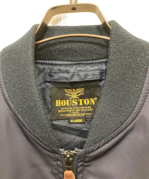 HOUSTON（ヒューストン）HOUSTON (ヒューストン) CUSTOM L-2 EMB JACKET ネイビー サイズ:XLの古着・服飾アイテム