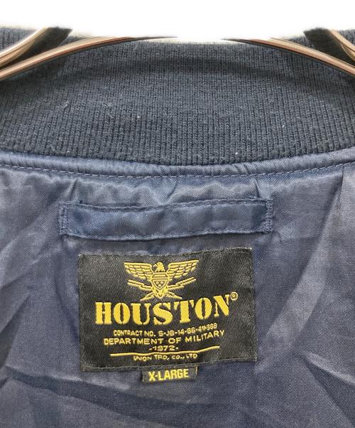 HOUSTON（ヒューストン）HOUSTON (ヒューストン) CUSTOM L-2 EMB JACKET ネイビー サイズ:XLの古着・服飾アイテム