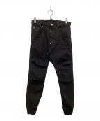 DSQUARED2ディースクエアード）の古着「Track Denim Pant」｜ブラック