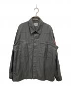 C.Eシーイー）の古着「COTTON LINEN CASUAL SHIRT」｜グレー
