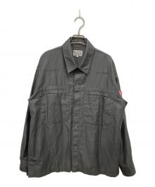 C.E（シーイー）の古着「COTTON LINEN CASUAL SHIRT」｜グレー