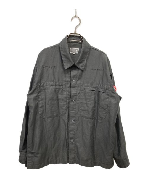 C.E（シーイー）C.E (シーイー) COTTON LINEN CASUAL SHIRT グレー サイズ:Mの古着・服飾アイテム