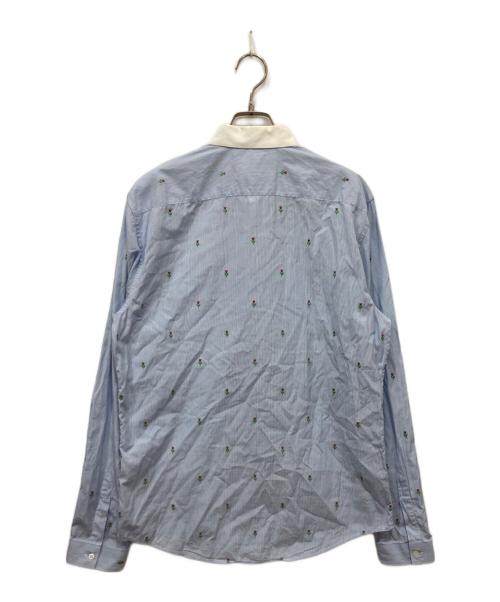 GUCCI（グッチ）GUCCI (グッチ) クレリックシャツ ブルー サイズ:41/16の古着・服飾アイテム