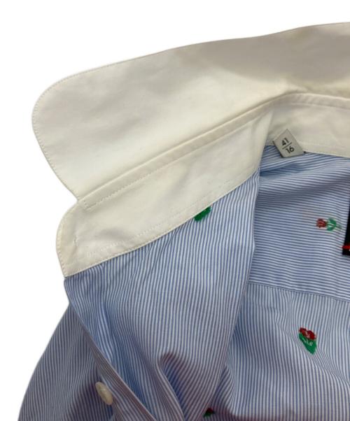 GUCCI（グッチ）GUCCI (グッチ) クレリックシャツ ブルー サイズ:41/16の古着・服飾アイテム