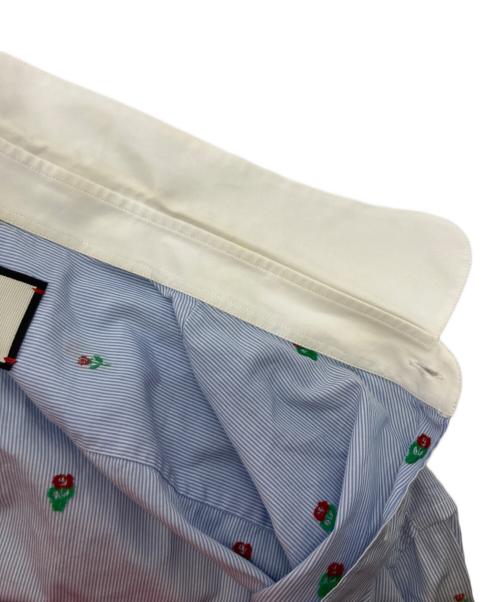 GUCCI（グッチ）GUCCI (グッチ) クレリックシャツ ブルー サイズ:41/16の古着・服飾アイテム