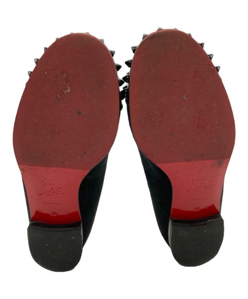 Christian Louboutin（クリスチャン・ルブタン）Christian Louboutin (クリスチャン・ルブタン) スタッズスエードローファー ブラック サイズ:36の古着・服飾アイテム