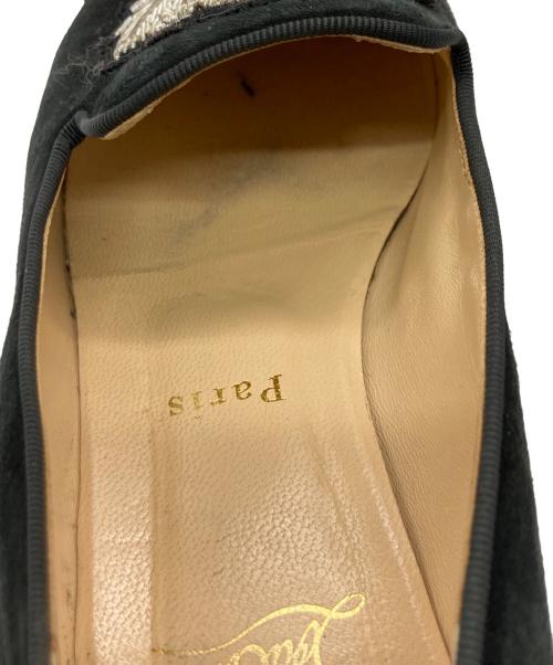 Christian Louboutin（クリスチャン・ルブタン）Christian Louboutin (クリスチャン・ルブタン) スタッズスエードローファー ブラック サイズ:36の古着・服飾アイテム