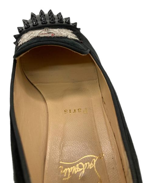 Christian Louboutin（クリスチャン・ルブタン）Christian Louboutin (クリスチャン・ルブタン) スタッズスエードローファー ブラック サイズ:36の古着・服飾アイテム