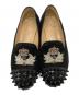 中古・古着 Christian Louboutin (クリスチャン・ルブタン) スタッズスエードローファー ブラック サイズ:36：8000円
