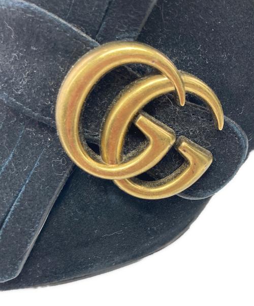 GUCCI（グッチ）GUCCI (グッチ) マーモントスウェードブーツ ブラック サイズ:36の古着・服飾アイテム
