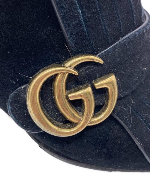 GUCCI（グッチ）GUCCI (グッチ) マーモントスウェードブーツ ブラック サイズ:36の古着・服飾アイテム