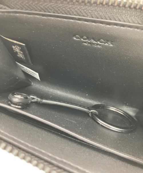 COACH（コーチ）COACH (コーチ) ジップ キー ケース・シグネチャー キャンバス ブラックの古着・服飾アイテム