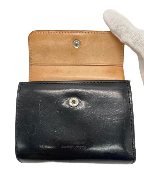 HENDER SCHEME（エンダースキーマ）Hender Scheme (エンダースキーマ) bellows wallet ブラック×ベージュの古着・服飾アイテム
