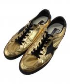 GOLDEN GOOSE RECORDSゴールデングース）の古着「ローカットスニーカー」｜ゴールド×ブラック