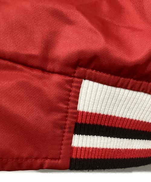EVISU（エヴィス）EVISU (エヴィス) ナイロンボンバージャケット ブラック×レッド サイズ:2XLの古着・服飾アイテム