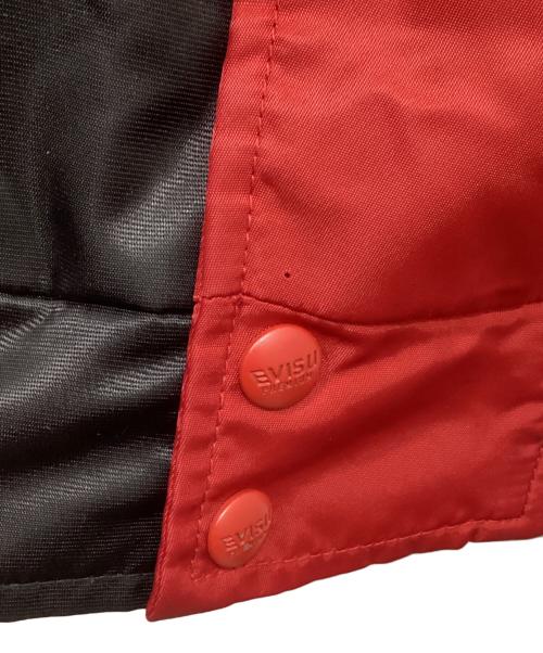 EVISU（エヴィス）EVISU (エヴィス) ナイロンボンバージャケット ブラック×レッド サイズ:2XLの古着・服飾アイテム
