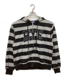 bye jeremy（バイ・ジェレミー）の古着「ZIP UP HOODIE」｜ブラック×グレー