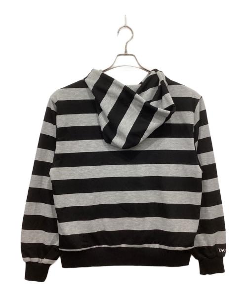 bye jeremy（バイ・ジェレミー）BYE jeremy (バイ・ジェレミー) ZIP UP HOODIE ブラック×グレー サイズ:Mの古着・服飾アイテム