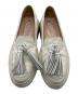 中古・古着 TOD'S (トッズ) クロコ型押しタッセルローファー ホワイト サイズ:38：15000円