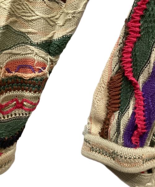 Coogi（クージー）COOGI (クージー) 3Dニットカーディガン マルチカラー サイズ:Mの古着・服飾アイテム