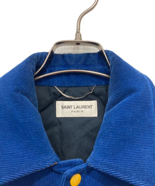 Saint Laurent Paris（サンローランパリ）Saint Laurent Paris (サンローランパリ) Je T'aime テディジャケット ブルー サイズ:46の古着・服飾アイテム