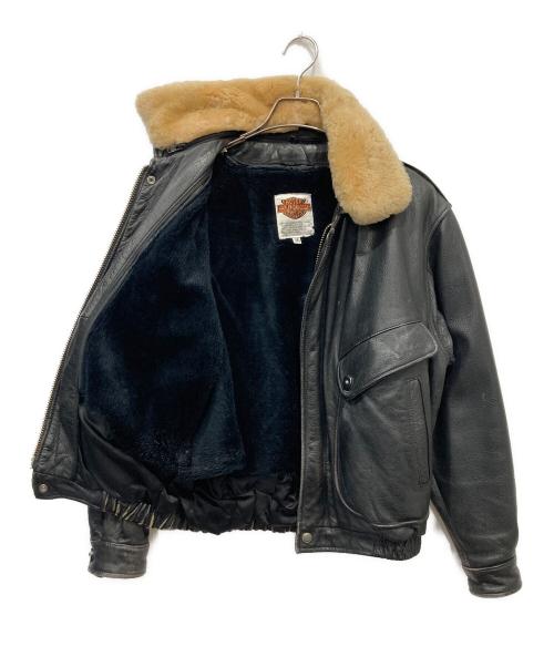 HARLEY-DAVIDSON（ハーレーダビッドソン）HARLEY-DAVIDSON (ハーレーダビッドソン) G-1型レザージャケット ブラック サイズ:36の古着・服飾アイテム