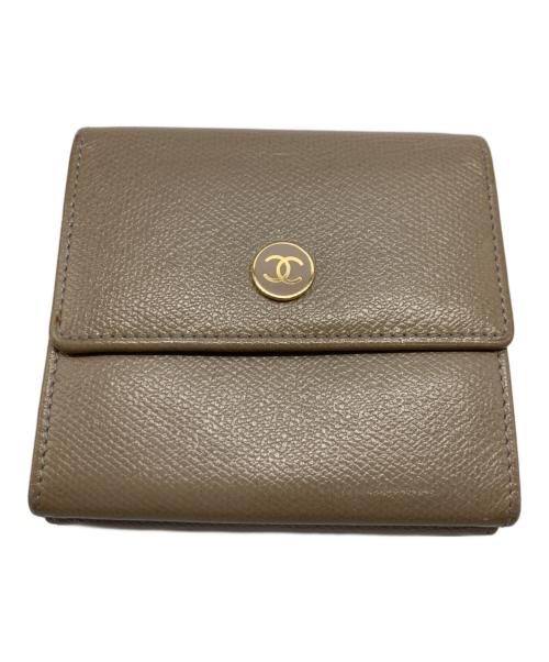 CHANEL（シャネル）CHANEL (シャネル) 3つ折り財布 ベージュの古着・服飾アイテム