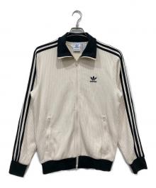 adidas（アディダス）の古着「ワッフル クラシック トラックトップ」｜ベージュ×ブラック
