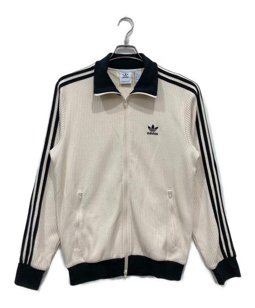 adidas（アディダス）adidas (アディダス) ワッフル クラシック トラックトップ ベージュ×ブラック サイズ:Lの古着・服飾アイテム