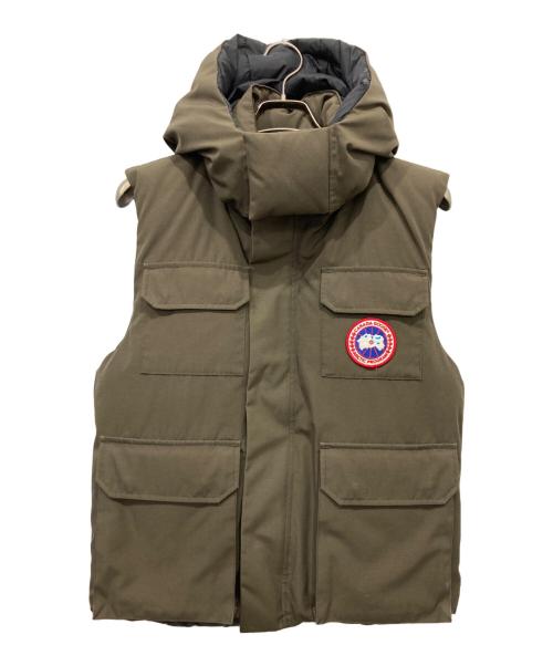 CANADA GOOSE（カナダグース）CANADA GOOSE (カナダグース) HUDSON ダウンベスト カーキ サイズ:Mの古着・服飾アイテム
