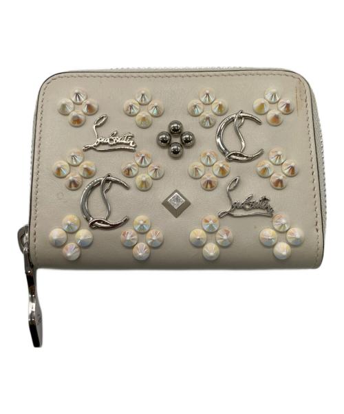 Christian Louboutin（クリスチャン・ルブタン）Christian Louboutin (クリスチャン・ルブタン) PANETTONE コインケース ホワイト×レッドの古着・服飾アイテム