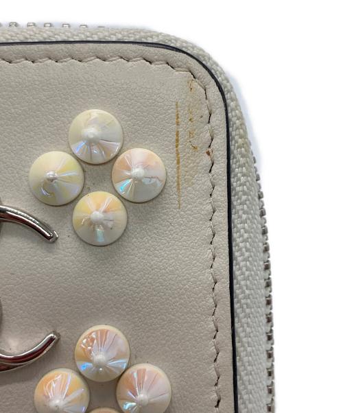 Christian Louboutin（クリスチャン・ルブタン）Christian Louboutin (クリスチャン・ルブタン) PANETTONE コインケース ホワイト×レッドの古着・服飾アイテム