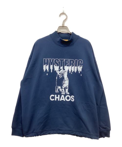Hysteric Glamour（ヒステリックグラマー）Hysteric Glamour (ヒステリックグラマー) CHAOSモックネックスウェット ネイビー サイズ:Freeの古着・服飾アイテム
