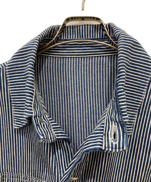 Pointer（ポインター）POINTER (ポインター) ヒッコリーカバーオール インディゴ サイズ:Mの古着・服飾アイテム