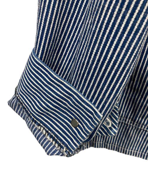 Pointer（ポインター）POINTER (ポインター) ヒッコリーカバーオール インディゴ サイズ:Mの古着・服飾アイテム