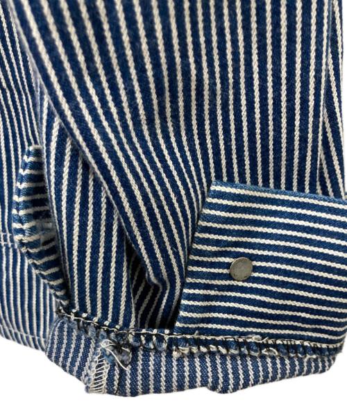 Pointer（ポインター）POINTER (ポインター) ヒッコリーカバーオール インディゴ サイズ:Mの古着・服飾アイテム