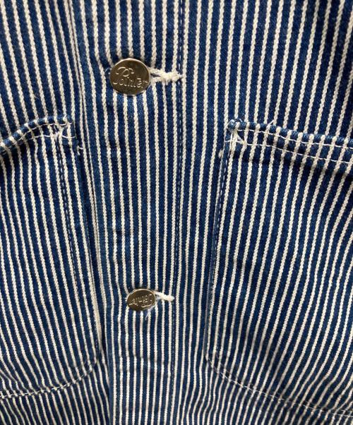 Pointer（ポインター）POINTER (ポインター) ヒッコリーカバーオール インディゴ サイズ:Mの古着・服飾アイテム