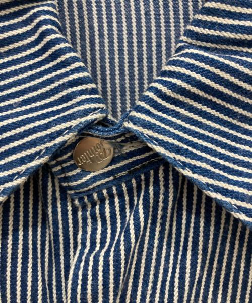 Pointer（ポインター）POINTER (ポインター) ヒッコリーカバーオール インディゴ サイズ:Mの古着・服飾アイテム